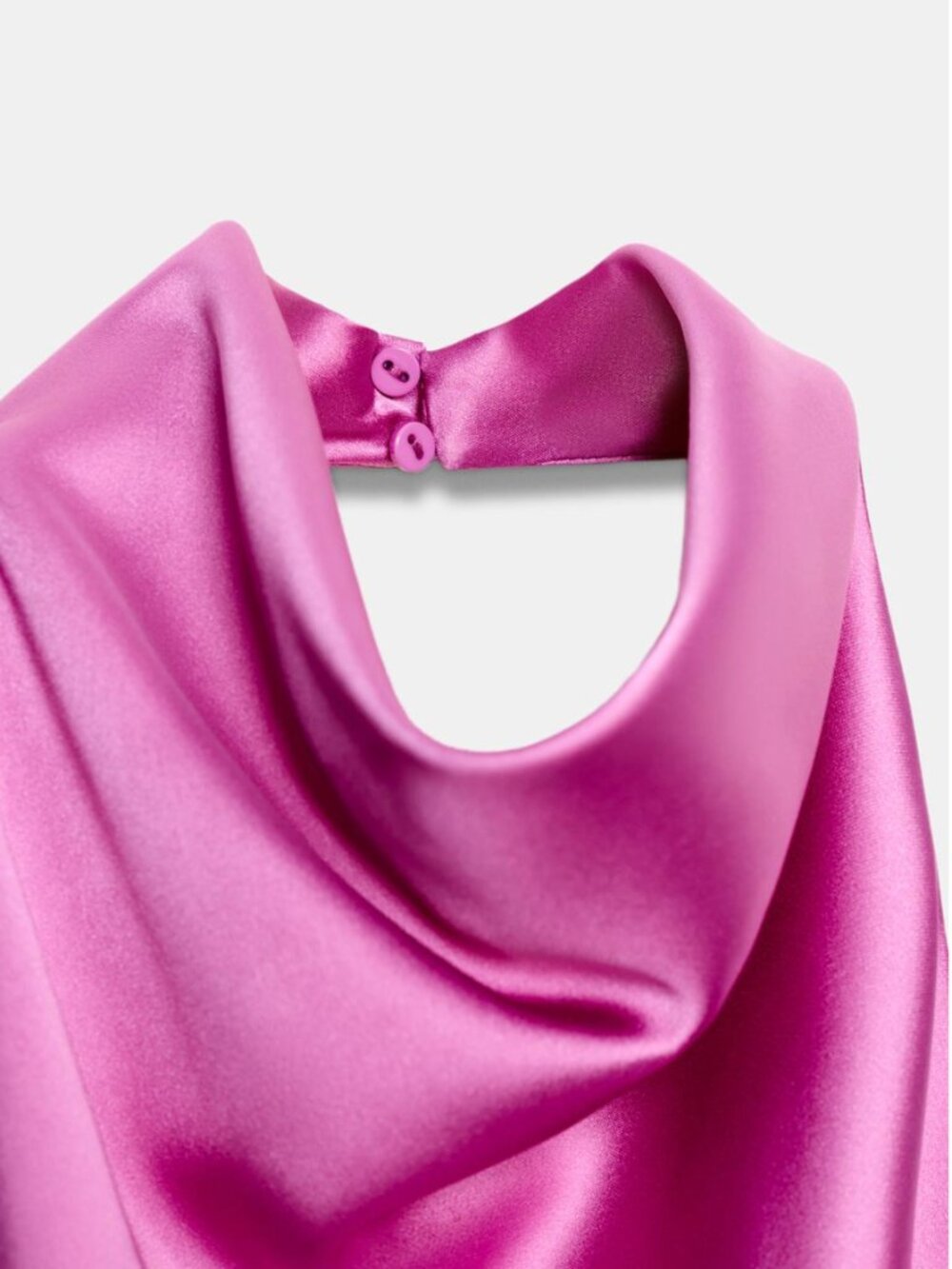 Zara Pink Lilac Satin Halter Open Back Top Size S NWT - Picture 3 of 13